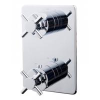 Wiesbaden Cross afbouwdeel therm 2 weg, chroom