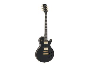 DIMAVERY LP-530 E-Guitar, black/gold