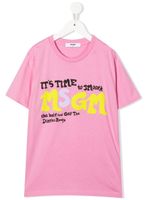 MSGM Kids t-shirt en coton à logo imprimé - Rose - thumbnail