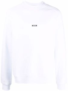 MSGM sweat à logo imprimé - Blanc