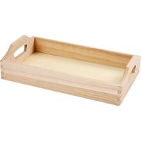 Dienblad Creotime hout 30x17x5cm