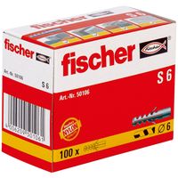 Fischer 50106 schroefanker & muurplug 100 stuk(s) 30 mm - thumbnail