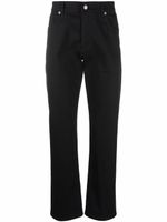 Moschino pantalon droit à logo imprimé - Noir