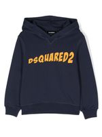 DSQUARED2 KIDS hoodie en coton à logo imprimé - Bleu - thumbnail