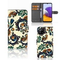 Wallet Case Samsung Galaxy A22 4G | M22 Barok Flower