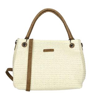 Enrico Benetti Rieten Handtas/Schoudertas Ibiza Off-White