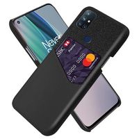 KSQ OnePlus Nord N10 5G Hoesje met Kaartvak - Zwart - thumbnail