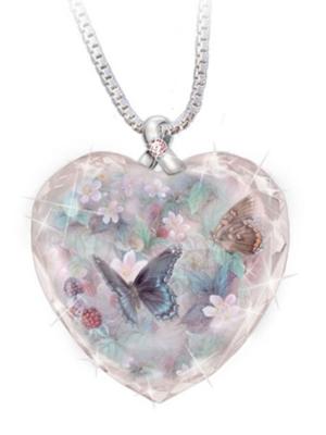 Vlinder Dol zijn op Tijd Edelsteen Halsketting