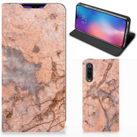 Xiaomi Mi 9 Standcase Marmer Oranje - thumbnail