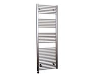 Sanicare elektrische design radiator 60x112cm inox-look met thermostaat links chroom - thumbnail