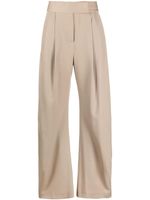 The Attico pantalon Gary en laine vierge - Marron