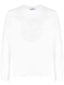 Stone Island sweat en coton à logo brodé - Blanc