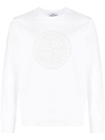 Stone Island sweat en coton à logo brodé - Blanc - thumbnail