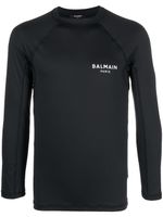 Balmain t-shirt cintré à logo imprimé - Noir - thumbnail