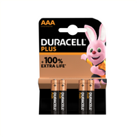 Duracell Plus Alkaline batterij AAA per 4 stuks oranje/zwart - thumbnail