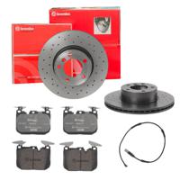 Remmenset, remschijf BREMBO, Remschijftype: Geperforeerd / Geventileerd, Inbouwplaats: Vooras, u.a. für BMW