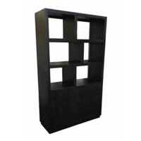 Livingfurn - Vitrinekast Jaxx Black 120cm - Mangohout - thumbnail