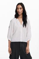 Bloemenblouse - WHITE - XL - thumbnail