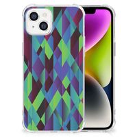 iPhone 14 Shockproof Case Abstract Green Blue