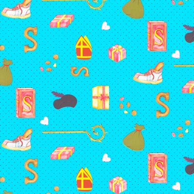 Geschenkpapier rol Sint Silver 70 centimeter x 200 meter