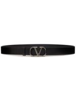 Valentino Garavani ceinture VLogo Signature 30 mm en cuir - Noir - thumbnail