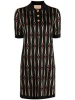 Gucci robe courte à motif en jacquard - Noir