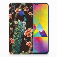 Samsung Galaxy M20 (Power) TPU Hoesje Pauw met Bloemen