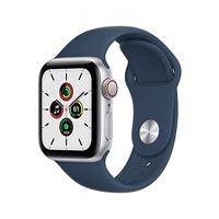 Apple Watch SE 2020 (GPS, 40MM) Silver Aluminium Case with Abyss Blue Sport Band (Refurbished)