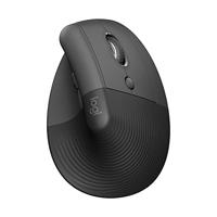 Logitech Lift Vertical Ergonomische Muis, Draadloos, Bluetooth of Logi Bolt USB-ontvanger, Stille klikken, 4 knoppen, compatibel met Windows/macOS/iPadOS, Laptop, PC - Grafiet