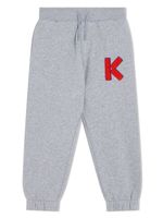 Kenzo Kids pantalon de jogging à patch logo - Gris