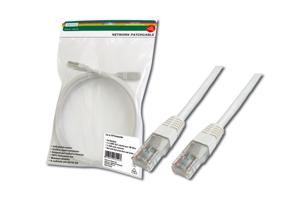 Digitus DK-1611-005/WH RJ45 Netwerkkabel, patchkabel CAT 6 U/UTP 0.50 m Wit Halogeenvrij 1 stuk(s)