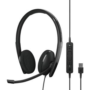 EPOS 1000901 On Ear headset Telefoon Kabel Stereo Zwart Noise Cancelling Volumeregeling, Microfoon uitschakelbaar (mute)