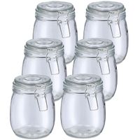 Weckpot/inmaakpot Alfie - 10x - 750 ml - glas - beugelsluiting - D11 x H14 cm