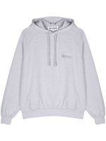 Sunnei hoodie en coton à logo brodé - Gris