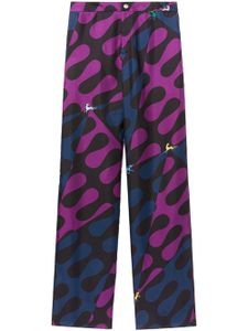 PUCCI pantalon droit à imprimé Leocorno - Bleu