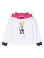 Ralph Lauren Kids hoodie en polaire à imprimé Teddy Bear - Blanc