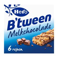 Tussendoortje Hero B&apos;tween melkchocolade 6pack reep 25gr - thumbnail