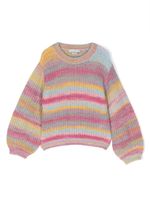 Stella McCartney Kids pull en maille à rayures - Rose