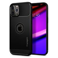 Spigen Rugged Armor iPhone 12/12 Pro Hoesje - Zwart