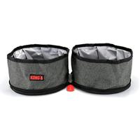 KONG Opvouwbare Travel Bowl - Set met dubbele kommen.