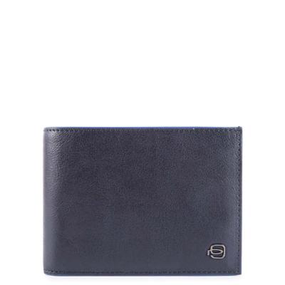 Piquadro Blue Square S Matte Men's Wallet With Coin Pocket Blue Piquadro Blue Square S Matte Men's Wallet With Coin Pocket Blue