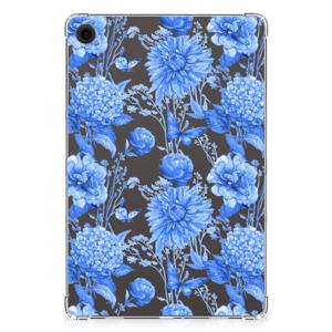 Siliconen Hoesje voor Samsung Galaxy Tab A9 Plus Flowers Blue