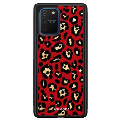 Samsung Galaxy S10 Lite hoesje - Luipaard rood Samsung Galaxy S10 Lite hoesje - Luipaard rood