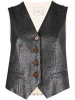 Alysi Gilet met enkele rij knopen - Paars