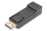 Digitus DB-340602-000-S DisplayPort / HDMI Adapter [1x DisplayPort stekker - 1x HDMI-bus] Zwart Afgeschermd (dubbel), Afsluitbaar