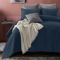 DreamHouse Bedding Bedsprei Fremont - Navy 180 x 250 + 1 kussensloop