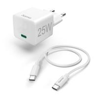 Hama Snellader Met Oplaadkabel USB-C Mini-oplader PD 25W 1,5 M Wit - thumbnail