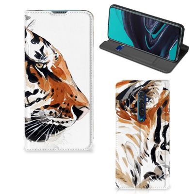 Bookcase OPPO Reno2 Watercolor Tiger Bookcase OPPO Reno2 Watercolor Tiger