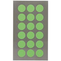 Hobby stickers - 144x stuks - D15 mm - neon groen ronde stickers - Kantoor stickers - Scrapbook