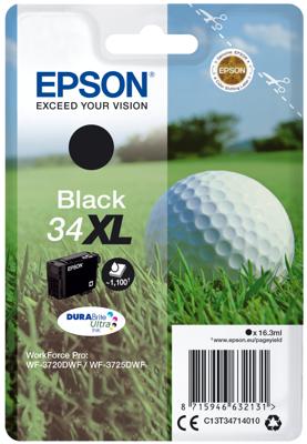 Epson Golf ball Singlepack Black 34XL DURABrite Ultra Ink Epson Golf ball Singlepack Black 34XL DURABrite Ultra Ink